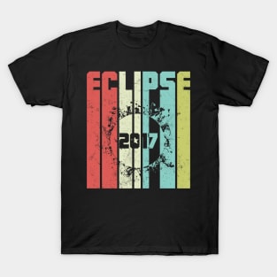 Eclipse 2017 August 21 Colorful Retro Pop Design T-Shirt